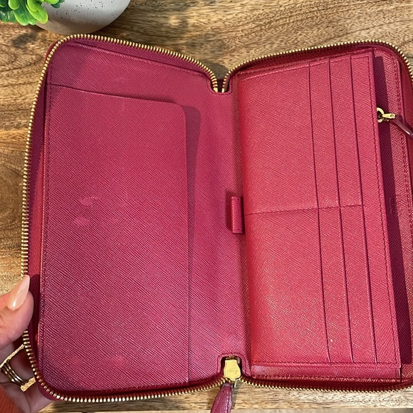 Pink Prada Saffiano Leather Organizer - Picture 7 of 12